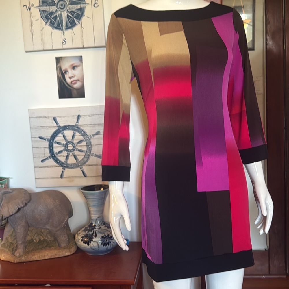 NWT Style&Co size small Colorful Geometric Women's Dress